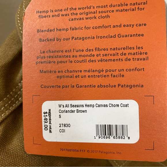 New with tag Patagonia womens canvas button front logo jacket size S - Picture 8 of 10